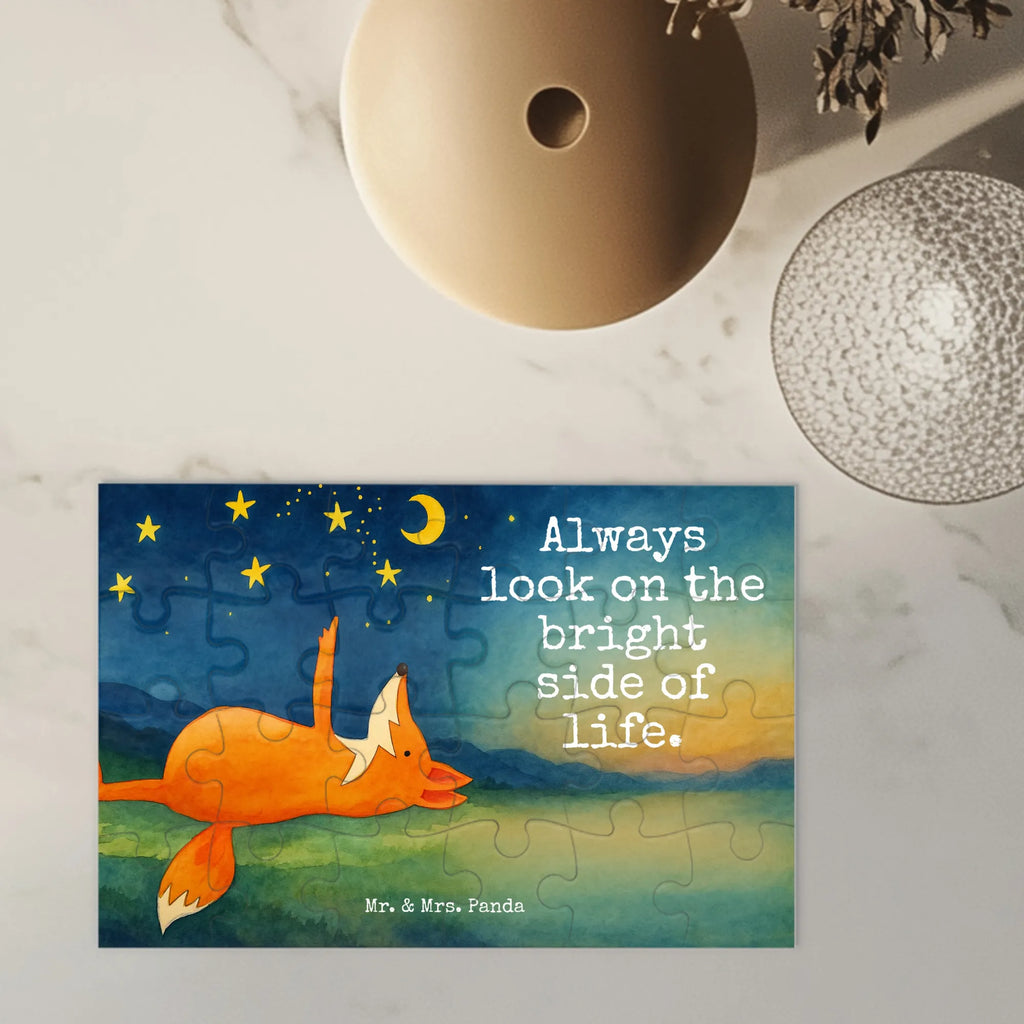 Puzzle Fox Stars Design Puzzle, Fuchs, Füchse, tröstende Worte, Spruch positiv, Spruch schön, Romantik, Always Look on the Bright Side of Life