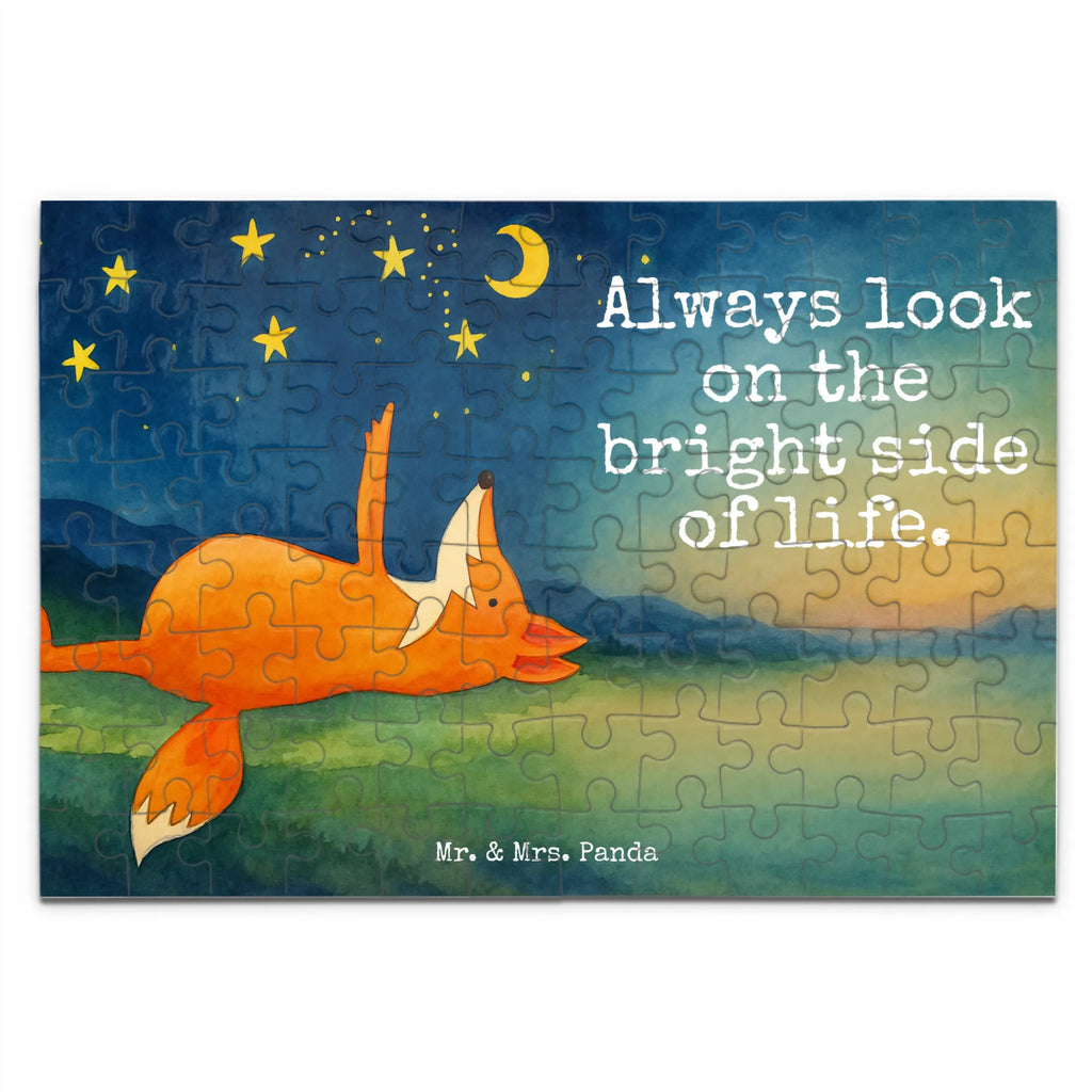 Puzzle Fox Stars Design Puzzle, Fuchs, Füchse, tröstende Worte, Spruch positiv, Spruch schön, Romantik, Always Look on the Bright Side of Life