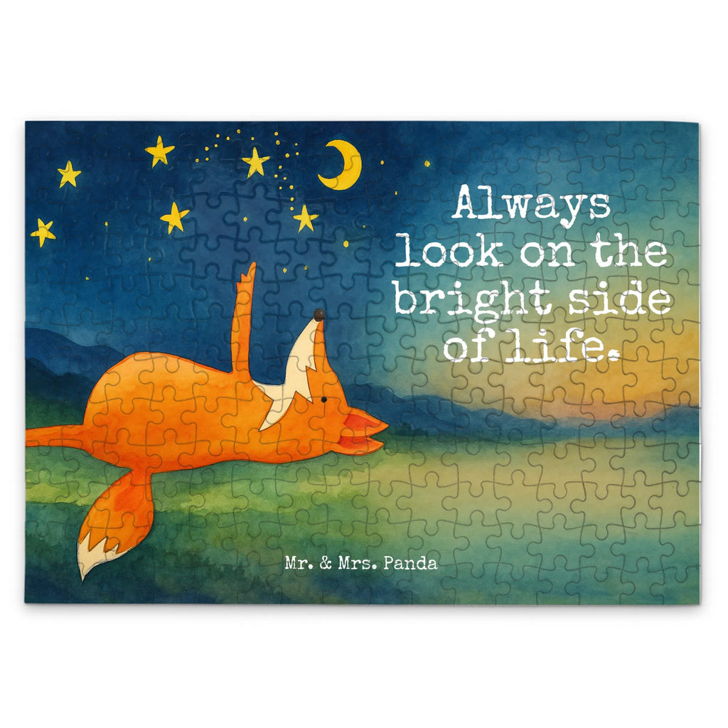 Puzzle Fox Stars Design Puzzle, Fuchs, Füchse, tröstende Worte, Spruch positiv, Spruch schön, Romantik, Always Look on the Bright Side of Life