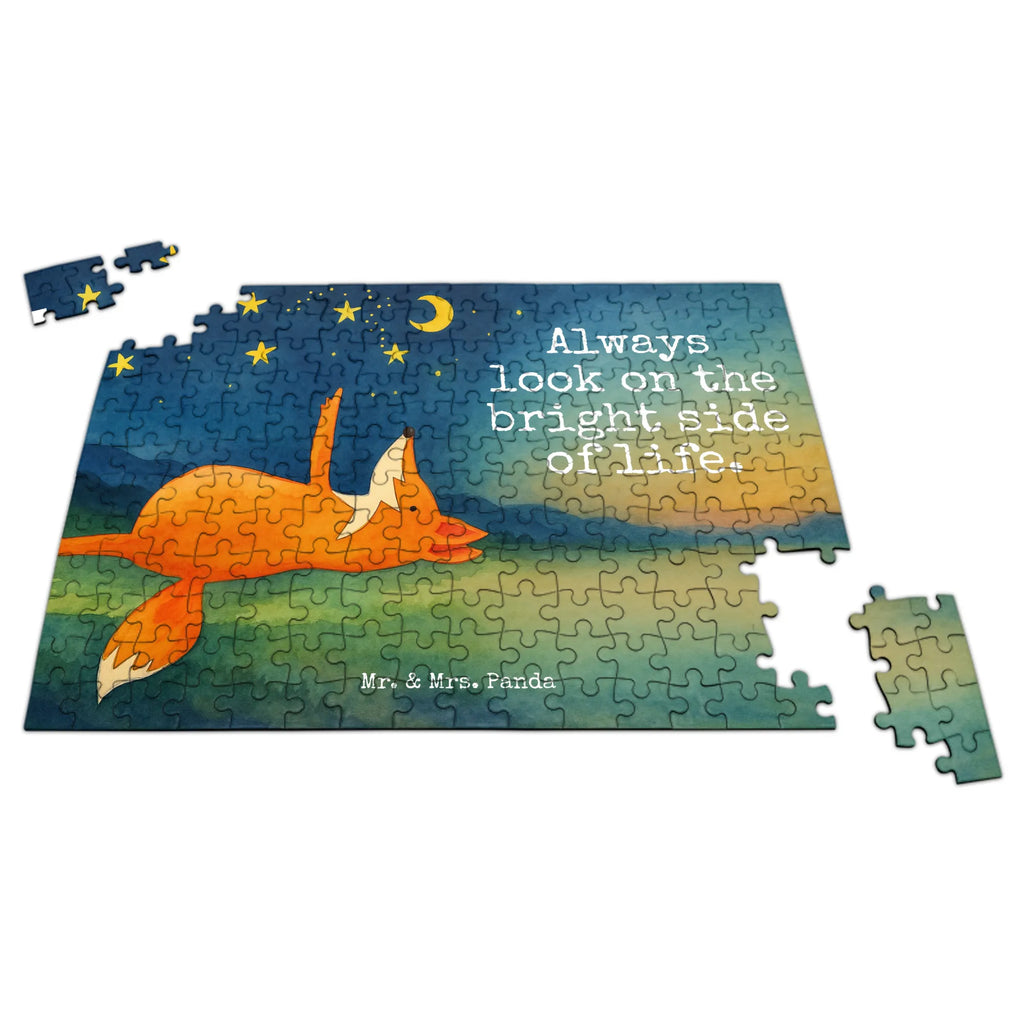 Puzzle Fox Stars Design Puzzle, Fuchs, Füchse, tröstende Worte, Spruch positiv, Spruch schön, Romantik, Always Look on the Bright Side of Life