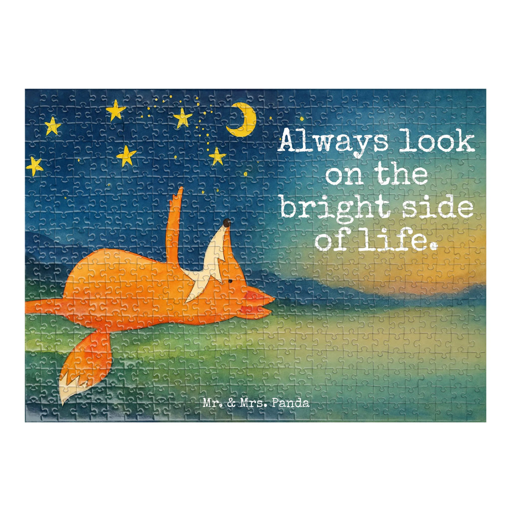 Puzzle Fox Stars Design Puzzle, Fuchs, Füchse, tröstende Worte, Spruch positiv, Spruch schön, Romantik, Always Look on the Bright Side of Life