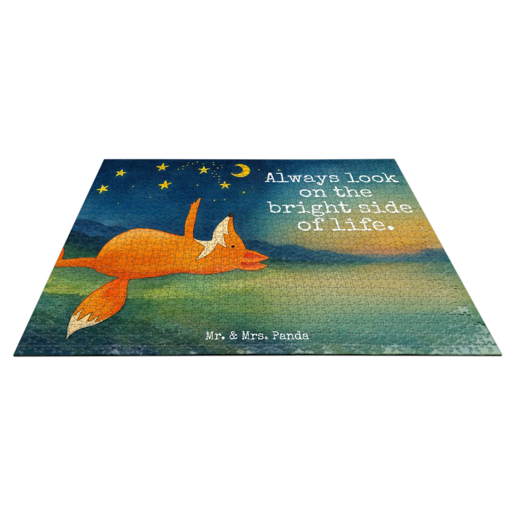 Puzzle Fox Stars Design Puzzle, Fuchs, Füchse, tröstende Worte, Spruch positiv, Spruch schön, Romantik, Always Look on the Bright Side of Life