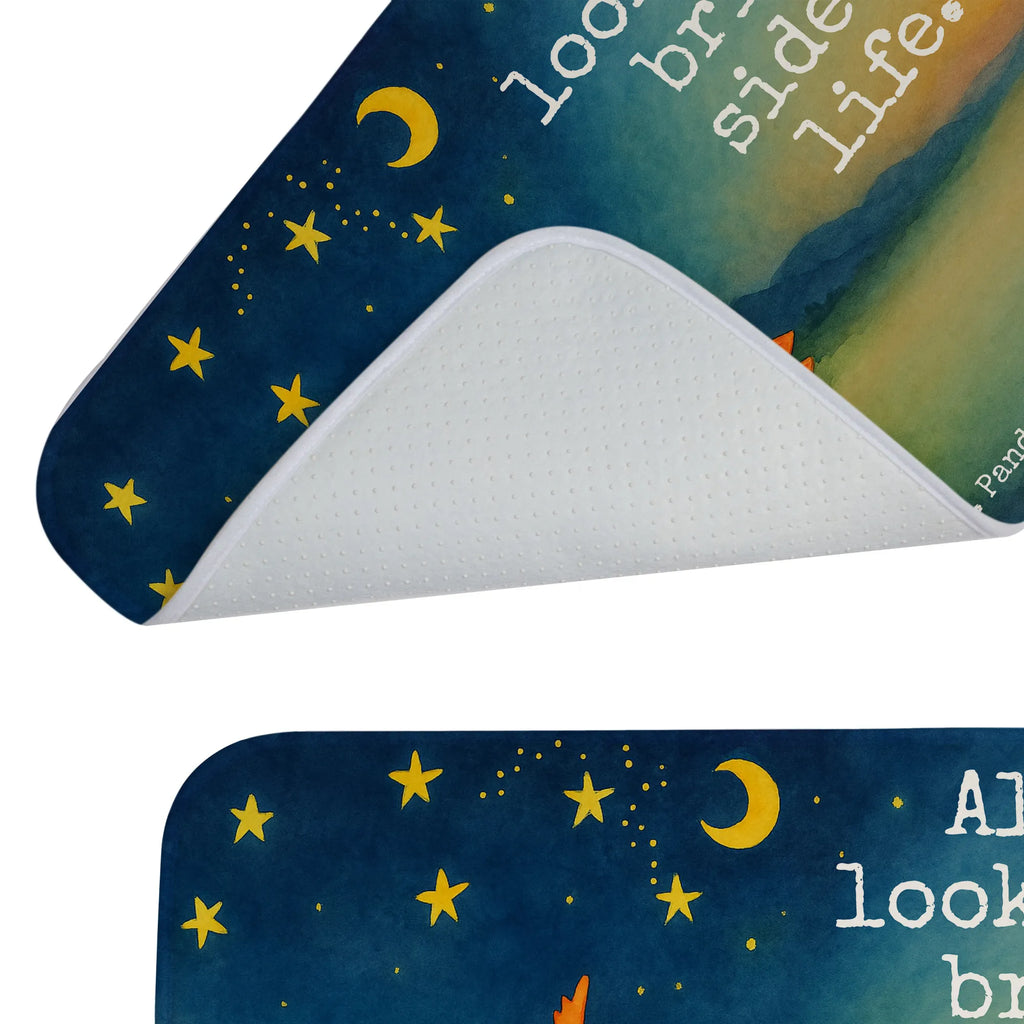 Bath mat Fox Stars Design Badematte, Badteppich, Duschvorleger, Badezimmerteppich, Badezimmermatte, Badvorleger, Duschmatte, Duschteppich, Badteppiche, Badgarnitur, Badematten, Teppich Badezimmer, Badezimmermatten, Fuchs, Füchse, tröstende Worte, Spruch positiv, Spruch schön, Romantik, Always Look on the Bright Side of Life