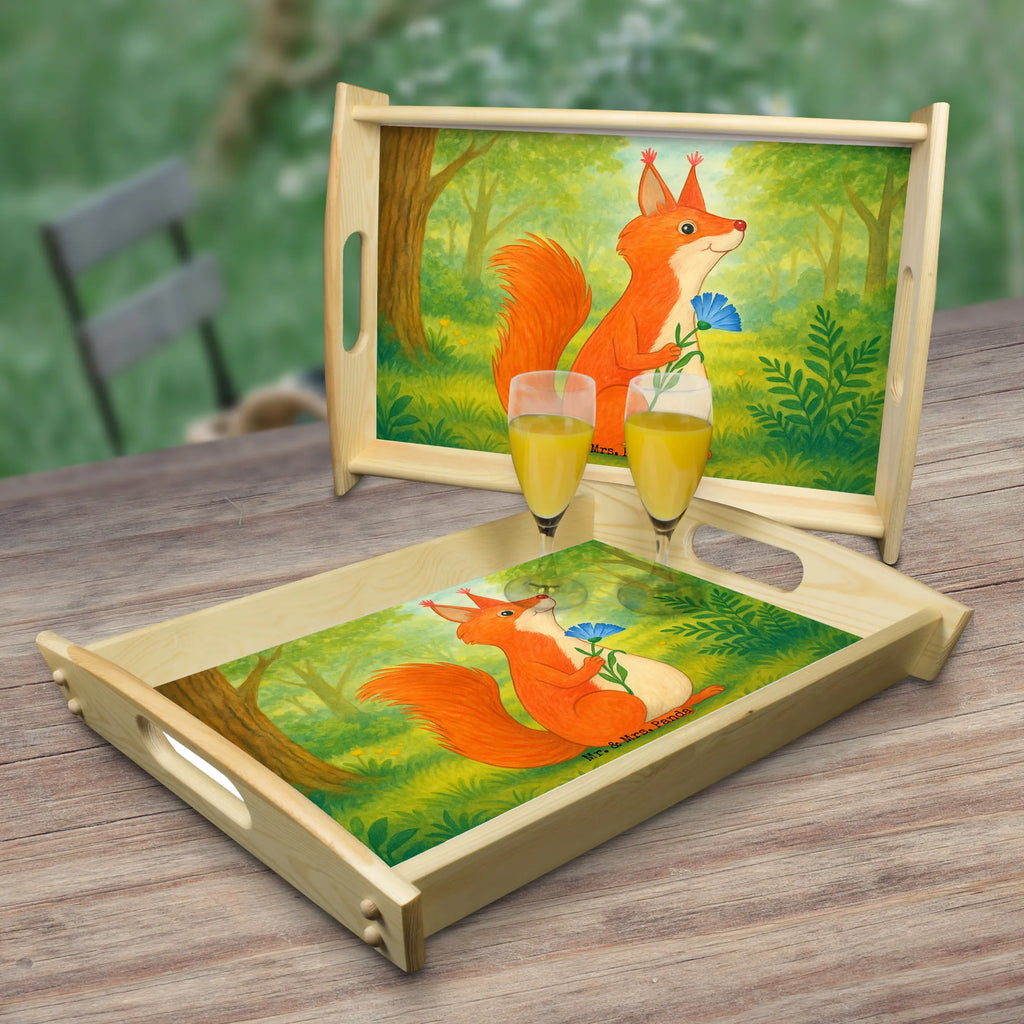 Serviertablett Eichhörnchen Blume Design Frühstückstablett, Dekotablett, Küchentablett, Serviertablett, Tablett, Holztablett, Tiermotive, Gute Laune, lustige Sprüche, Tiere, Lachen, Spruch Deko, Motivation Sprüche, Motivation Bilder, glücklich Spruch, Eichhörnchen, Eichhorn, Spruch positiv, Spaß