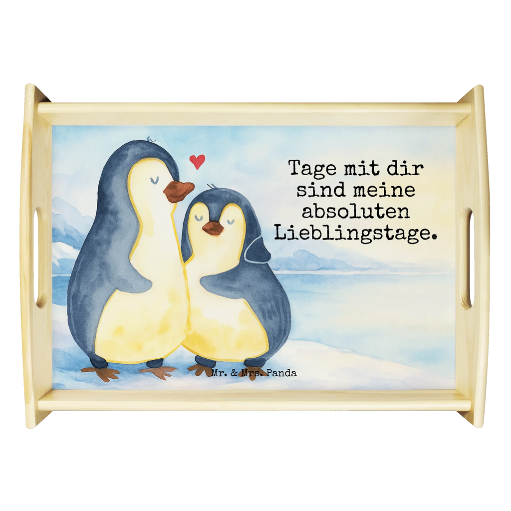 Serviertablett Pinguin umarmen Design