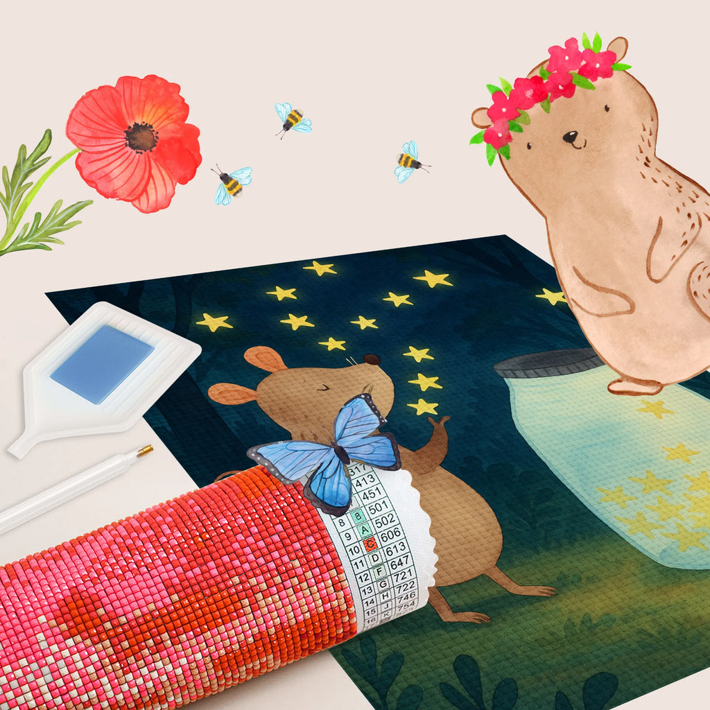 Diamond Painting Mouse Stars Design small animals, cute, funny, cute animal motives, hand drawn, small world, funny sayings, good mood, happy, gifts, gift ideas, special gifts, animal lover, card, child, baptism, first child, stars, child birthday, Mouse, pregnancy, dreams, wish, baptism gift, hope, birth, birthday