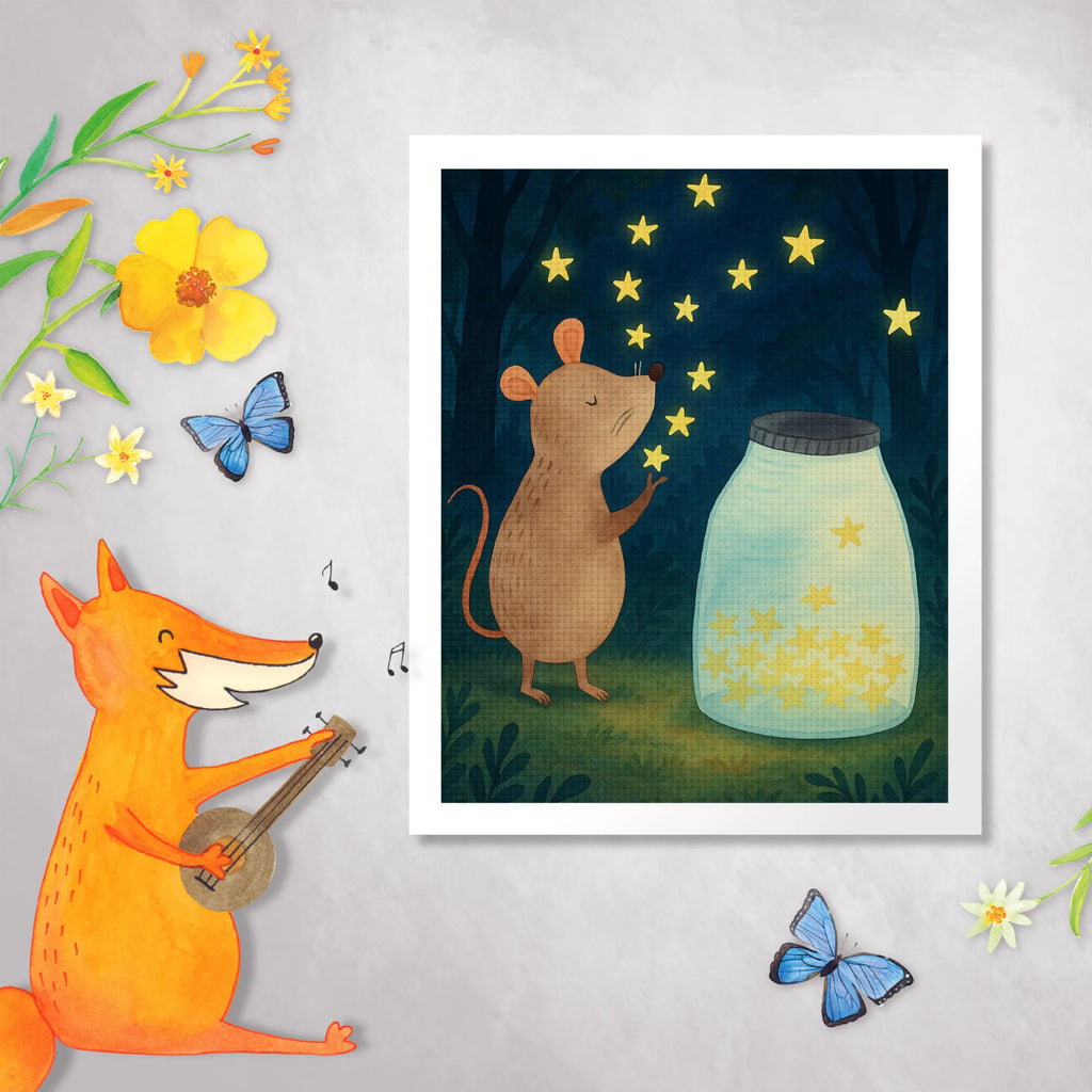 Diamond Painting Mouse Stars Design small animals, cute, funny, cute animal motives, hand drawn, small world, funny sayings, good mood, happy, gifts, gift ideas, special gifts, animal lover, card, child, baptism, first child, stars, child birthday, Mouse, pregnancy, dreams, wish, baptism gift, hope, birth, birthday