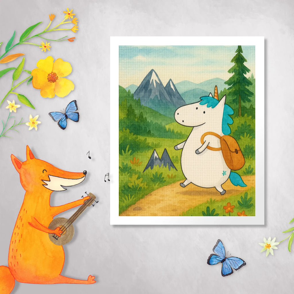 Diamond Painting unicorn climber Design unicorn, unicorns, explorer, mountains, adventurer, world trip, Einhorn, adventure, english, travel, mountaineer, world traveler, vacation