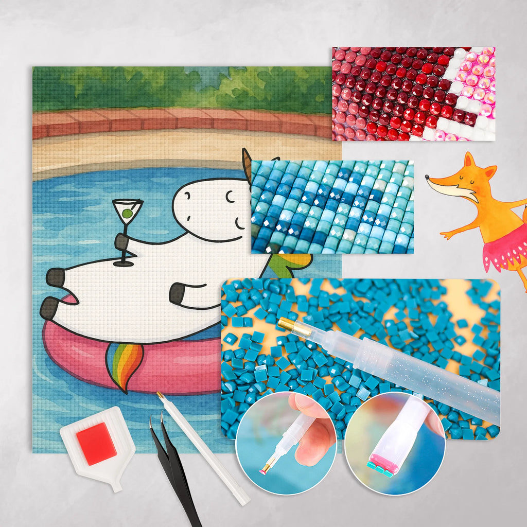 Diamond Painting unicorn cocktail Design unicorn, unicorns, celebrating, party, caipirinha, girlfriend present, rum, girlfriend gift, champagne, fun, birthday