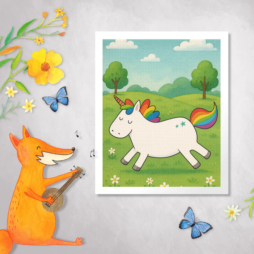 Obraz diamentowy Jednorożec Szczęśliwy Design Jednorożec, jednorożce, dekoracje jednorożca, jednorożec