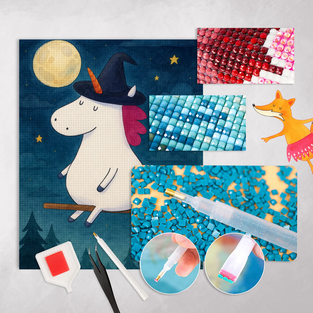 Diamond Painting unicorn Witch Design unicorn, unicorns, girlfriend present, bitch, wife gift, witch, mad, bad girl, angel, devil, Unicorn