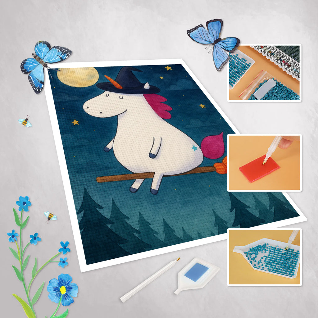 Diamond Painting unicorn Witch Design unicorn, unicorns, girlfriend present, bitch, wife gift, witch, mad, bad girl, angel, devil, Unicorn