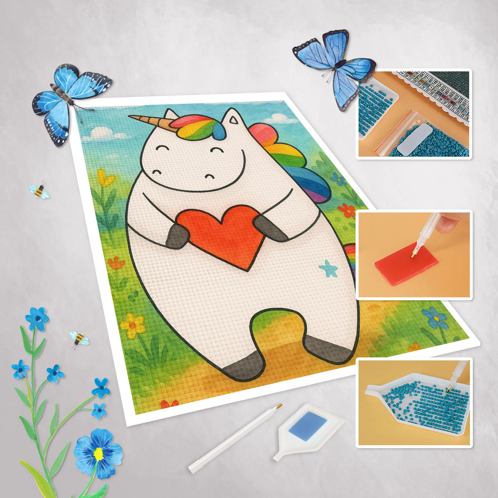 Diamond Painting unicorn Heart Design unicorn, unicorns, bad, funny, evil, girlfriend gift, bad girl, heart, girlfriend present, different, Unicorn