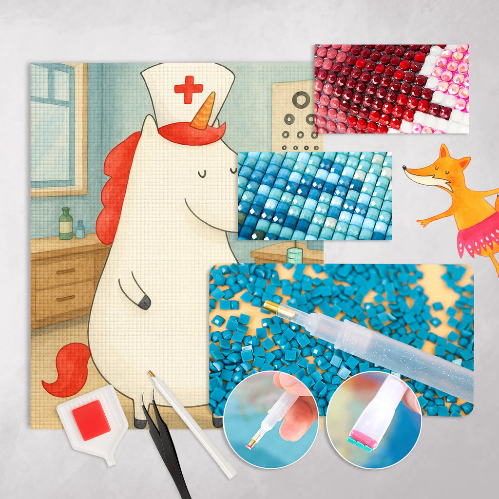 Diamond Painting Einhorn Krankenschwester Design DIY, Kristallbild, Kreativität, Diamond Painting, Einhorn, Einhörner, Einhorn Deko, Unicorn, Ärztin Geschenk, Krankenhaus, Krankenpflegerin, Krankenpfleger Geschenk, Krankenschwester Dankeschön, Krankenschwester Geschenk