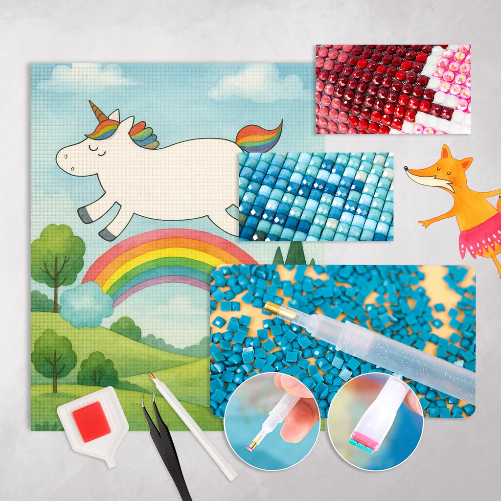 Diamond Painting Einhorn Regenbogen Design DIY, Diamond Painting, Kreativität, Kristallbild, Einhorn, Einhörner, Einhorn Deko, Unicorn, Erwachsenwerden, Einhornpower, Einhornautobahn, Glitzer, Regenbogen
