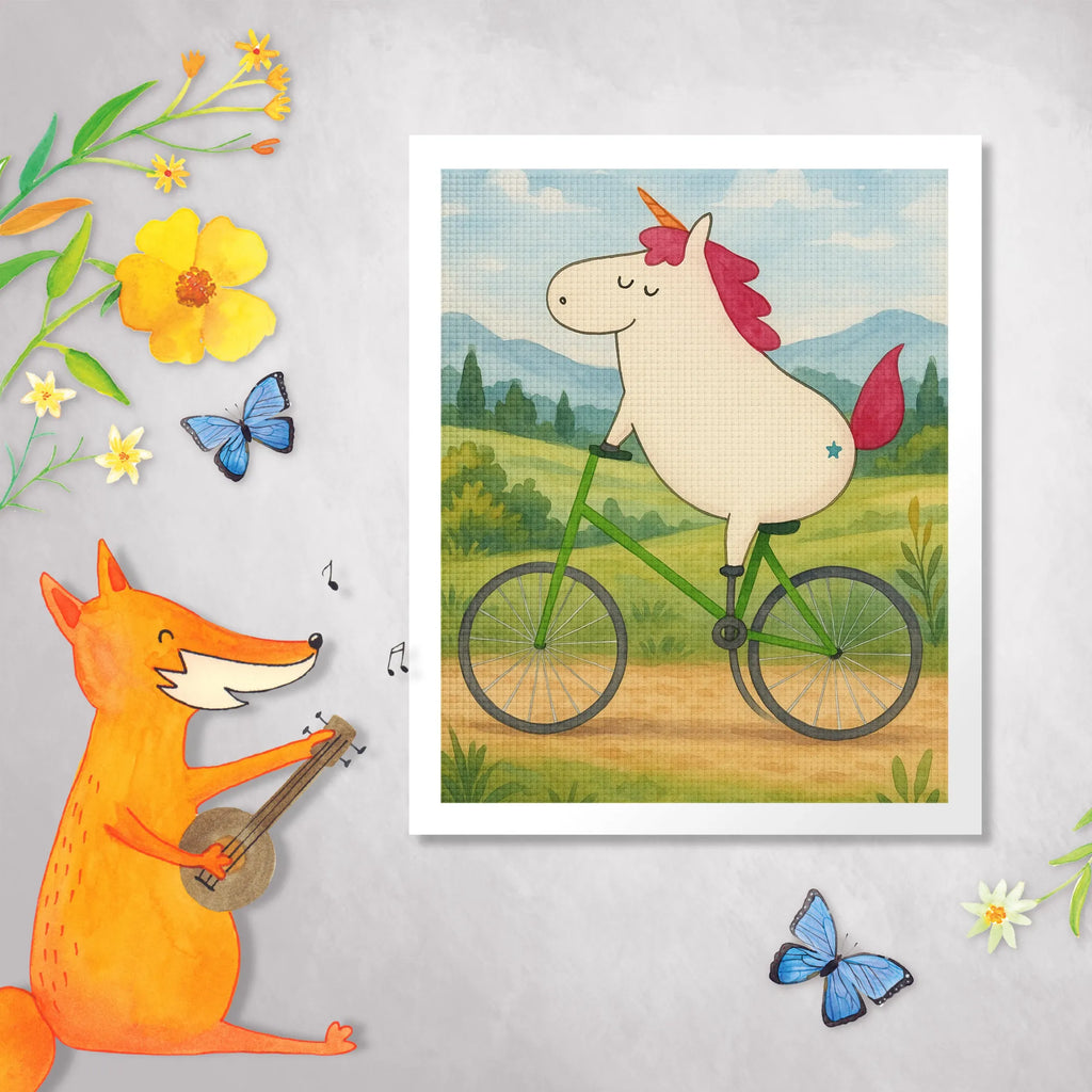 Obraz diamentowy Jednorożec Rowerzysta Design Jednorożec, jednorożce, dekoracje jednorożca, jednorożec