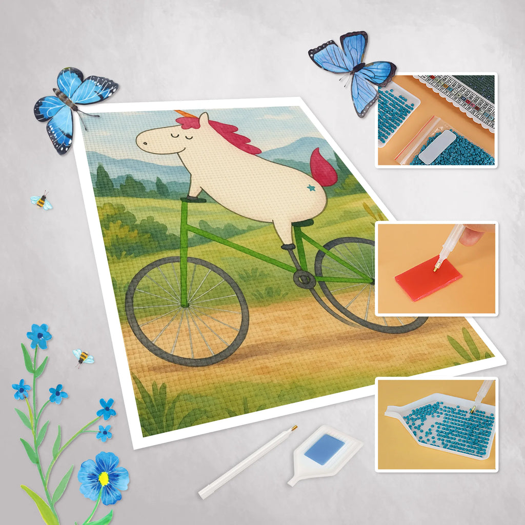 Obraz diamentowy Jednorożec Rowerzysta Design Jednorożec, jednorożce, dekoracje jednorożca, jednorożec