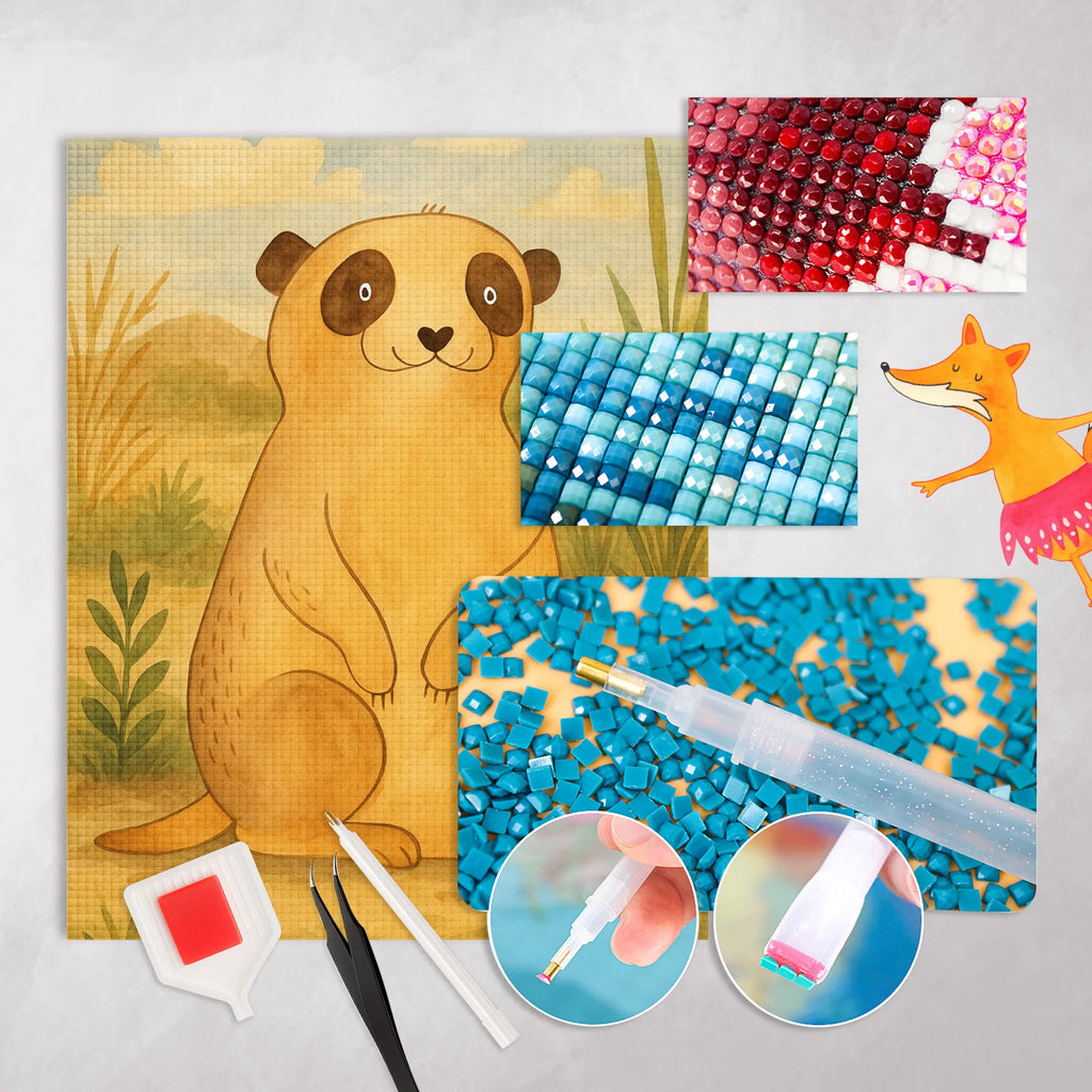 Diamond Painting Meerkat Design Africa, Meerkat, World trip, Traveling, Travel, Africa trip, Road trip, Saying