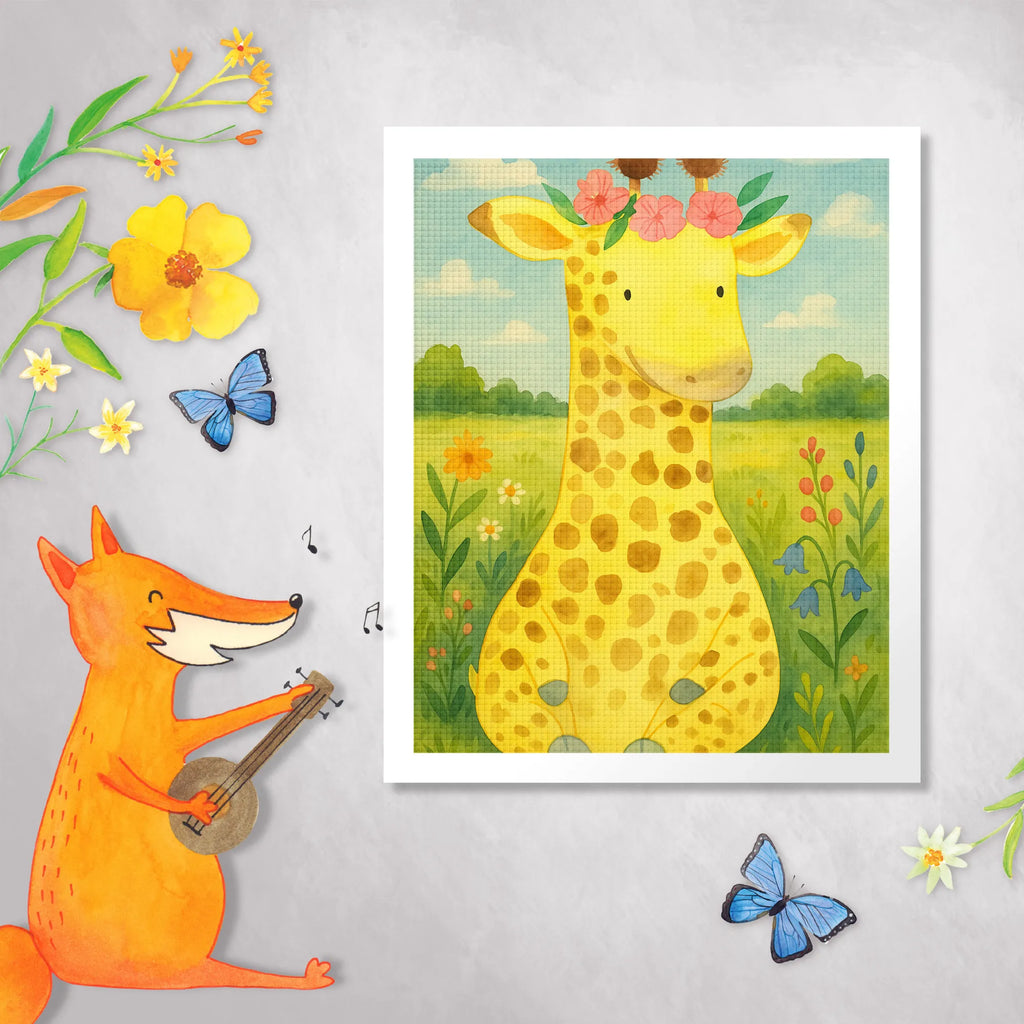 Diamond Painting Giraffe Blumenkranz Design Kreativität, Kristallbild, Diamond Painting, DIY, Afrika, Wildtiere, Blumenkranz, Selbstliebe, Freundin, Giraffe, Abenteurer