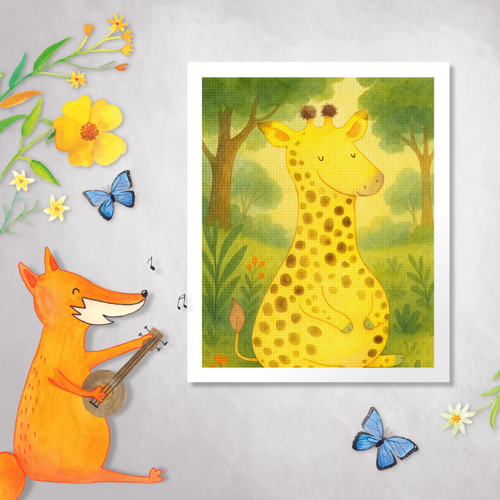 Obraz diamentowy żyrafa Zadowolony Design Afryka, dzikie zwierzęta