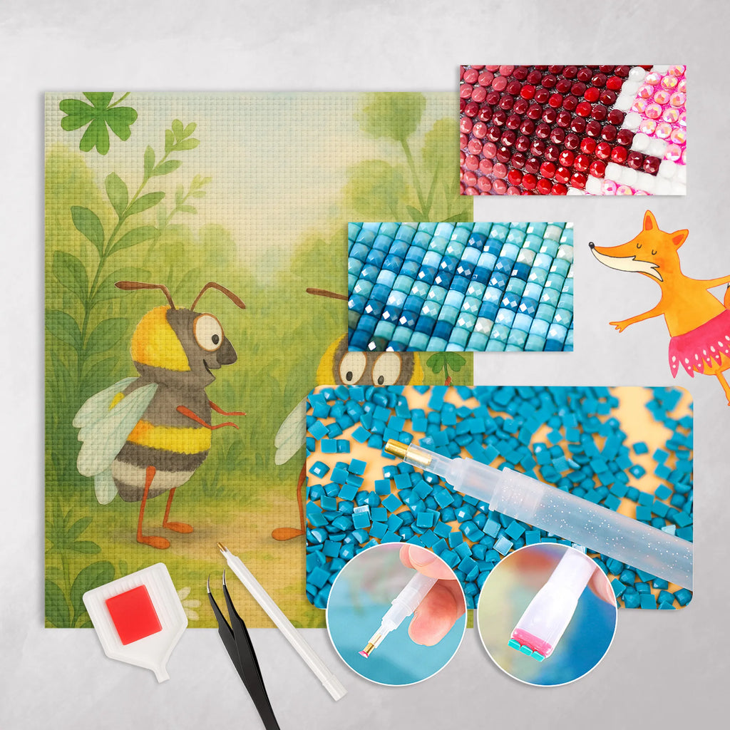 Diamond Painting bees Pair Design Love, Loving, Two, Together, Marriage, Engagement, Proposal of marriage, Love gift, gift for her, gift for him, anniversary gift, Valentine&#39;s Day Gift for Women Love Gift Anniversary Wedding Anniversary Party Favor Gift for Girlfriend Gift for Partner Boyfriend Gift Token of Love for Men for Husband Turtles Turtles in Love