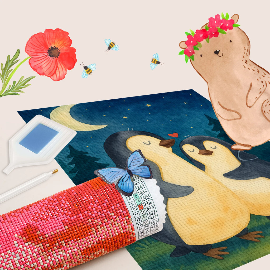 Diamond Painting penguins Fall asleep Design Love, Loving, Two, Together, Marriage, Engagement, Proposal of marriage, Love gift, gift for her, gift for him, anniversary gift, Valentine&#39;s Day Gift for Women Love Gift Anniversary Wedding Anniversary Party Favor Gift for Girlfriend Gift for Partner Boyfriend Gift Token of Love for Men for Husband