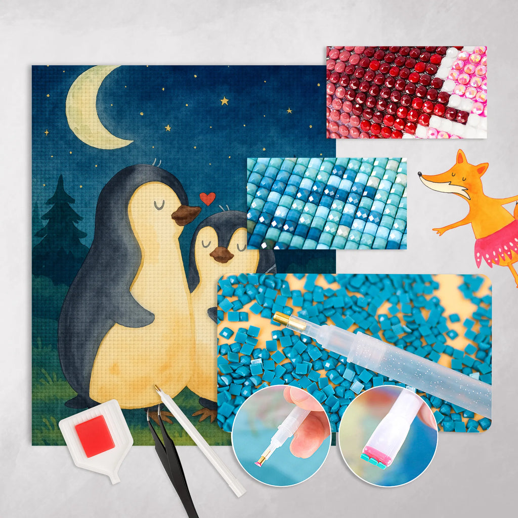 Diamond Painting penguins Fall asleep Design Love, Loving, Two, Together, Marriage, Engagement, Proposal of marriage, Love gift, gift for her, gift for him, anniversary gift, Valentine&#39;s Day Gift for Women Love Gift Anniversary Wedding Anniversary Party Favor Gift for Girlfriend Gift for Partner Boyfriend Gift Token of Love for Men for Husband