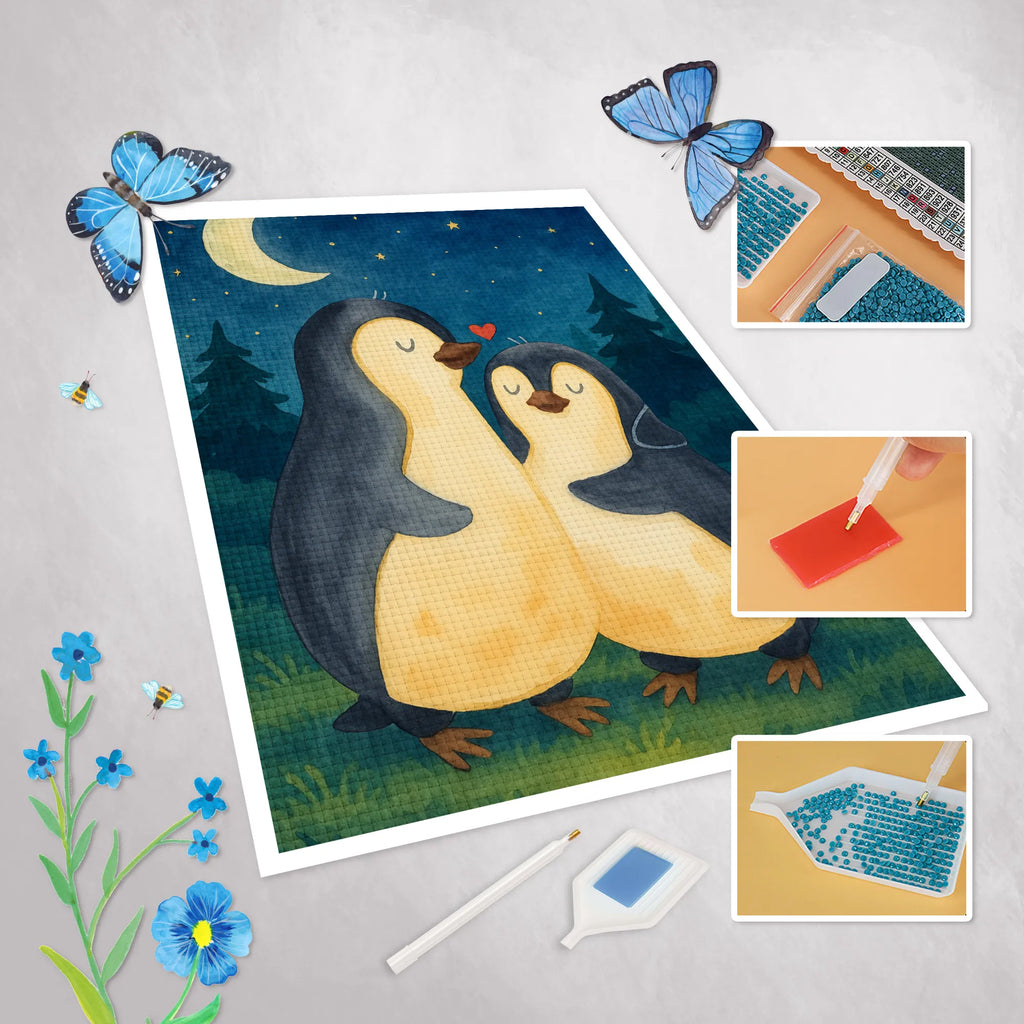 Diamond Painting penguins Fall asleep Design Love, Loving, Two, Together, Marriage, Engagement, Proposal of marriage, Love gift, gift for her, gift for him, anniversary gift, Valentine&#39;s Day Gift for Women Love Gift Anniversary Wedding Anniversary Party Favor Gift for Girlfriend Gift for Partner Boyfriend Gift Token of Love for Men for Husband