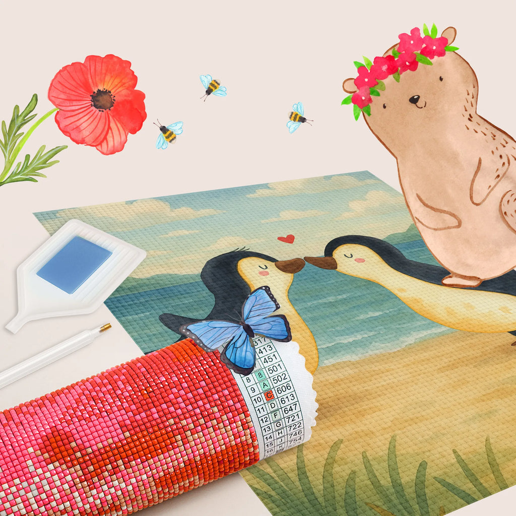 Diamond Painting penguins kiss Design Love, Loving, Two, Together, Marriage, Engagement, Proposal of marriage, Love gift, gift for her, gift for him, anniversary gift, Valentine&#39;s Day Gift for Women Love Gift Anniversary Wedding Anniversary Party Favor Gift for Girlfriend Gift for Partner Boyfriend Gift Token of Love for Men for Husband