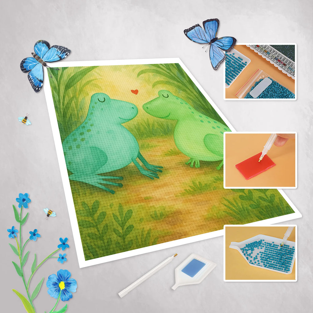 Diamond Painting Frogs in love Design Love, Loving, Two, Together, Marriage, Engagement, Proposal of marriage, Love gift, gift for her, gift for him, anniversary gift, Partner, Frogs, Girlfriend, Anniversary, Gift Friend, Frog King, Friend, Married, Wedding Day, Gift Wedding, Gift Girlfriend, Frog, Engaged, Proof of Love, In Love