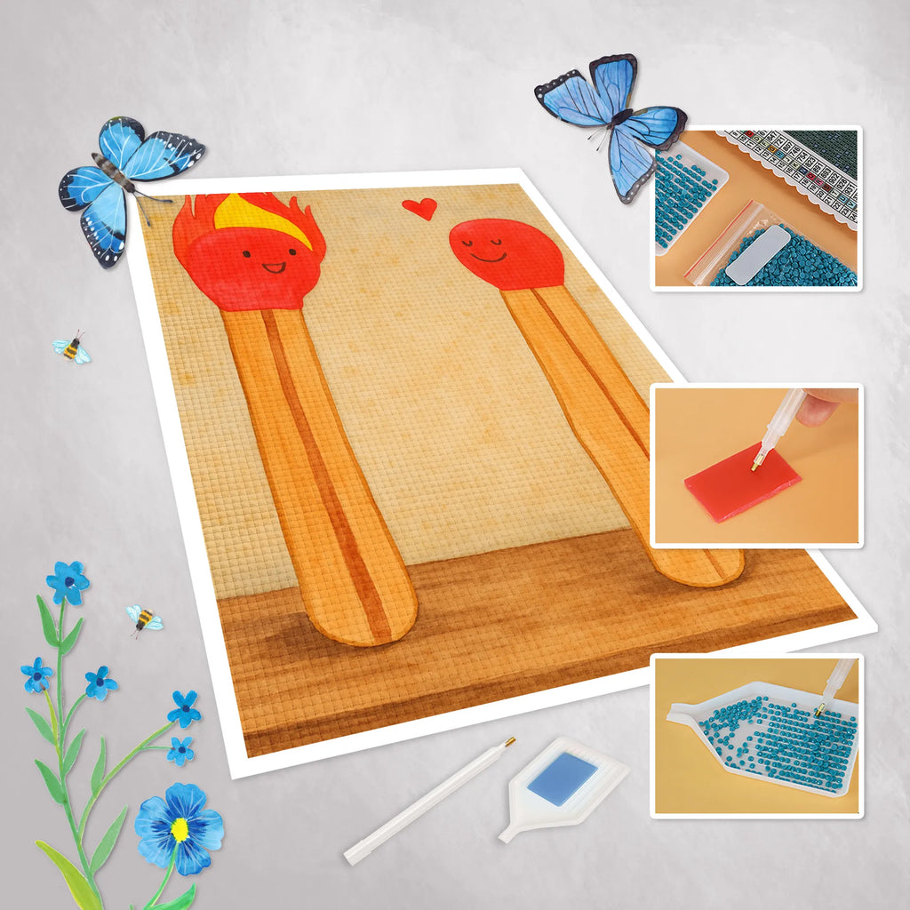 Diamond Painting Matches Design Kreativität, Kristallbild, DIY, Diamond Painting, Liebe, Partner, Freund, Freundin, Ehemann, Ehefrau, Heiraten, Verlobung, Heiratsantrag, Liebesgeschenk, Jahrestag, Hocheitstag, Streichhölzer