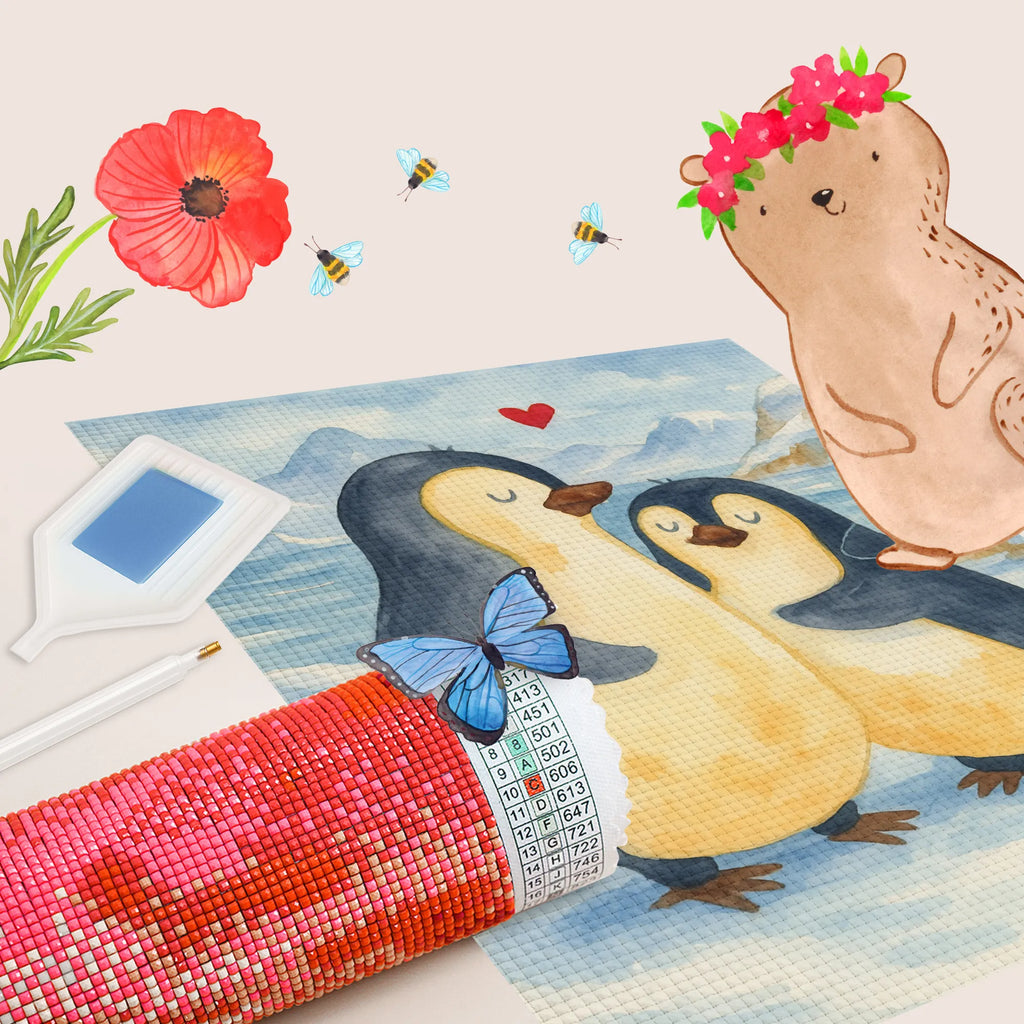 Diamond Painting Penguin embrace Design Penguin, North Pole, Winter, Penguins, love, proof of love, engagement, wedding day, wedding gift, penguin, love gift, anniversary, wedding, lovers