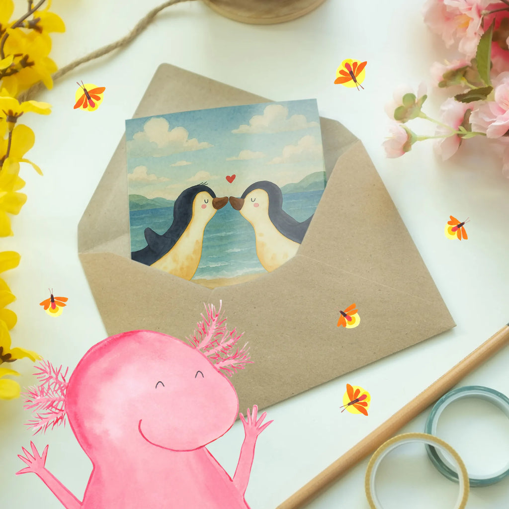 Greetings card penguins kiss Design Grußkarte, Klappkarte, Einladungskarte, Glückwunschkarte, Hochzeitskarte, Geburtstagskarte, Karte, Ansichtskarten, Liebe, Partner, Freund, Freundin, Ehemann, Ehefrau, Heiraten, Verlobung, Heiratsantrag, Liebesgeschenk, Jahrestag, Hocheitstag, Valentinstag, Geschenk für Frauen, Hochzeitstag, Mitbringsel, Geschenk für Freundin, Geschenk für Partner, Liebesbeweis, für Männer, für Ehemann