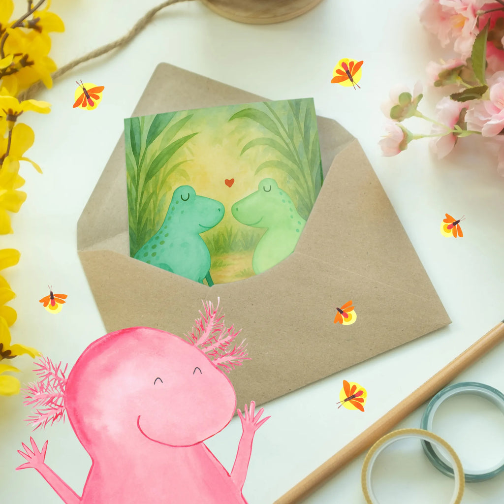 Greetings card Frogs in love Design Grußkarte, Klappkarte, Einladungskarte, Glückwunschkarte, Hochzeitskarte, Geburtstagskarte, Karte, Ansichtskarten, Liebe, Partner, Freund, Freundin, Ehemann, Ehefrau, Heiraten, Verlobung, Heiratsantrag, Liebesgeschenk, Jahrestag, Hocheitstag, Verliebt, Verlobt, Verheiratet, Geschenk Freundin, Geschenk Freund, Liebesbeweis, Hochzeitstag, Geschenk Hochzeit, Frosch, Frösche, Froschkönig, Fröschchen