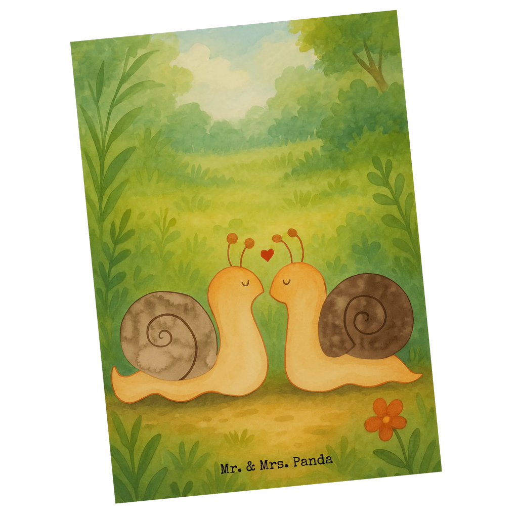 Postcard Snails in love Design Einladung, Dankeskarte, Ansichtskarten, Einladungskarte, Geburtstagskarte, Grußkarte, Karte, Einladungskarten Geburtstag, Geschenkkarte, Ansichtskarte, Einladung Geburtstag, Postkarte, Liebe, Partner, Freund, Freundin, Ehemann, Ehefrau, Heiraten, Verlobung, Heiratsantrag, Liebesgeschenk, Jahrestag, Hocheitstag