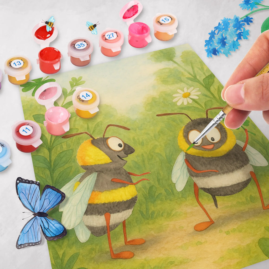 Paint by Numbers bees Pair Design Malen, Ausmalbild, Malen nach Zahlen, Kunstwerk, Bastelidee, DIY, Kreativität, Baseln, Künstler, Liebe, Partner, Freund, Freundin, Ehemann, Ehefrau, Heiraten, Verlobung, Heiratsantrag, Liebesgeschenk, Jahrestag, Hocheitstag, Mitbringsel, Liebesbeweis, für Ehemann, Geschenk für Freundin, Geschenk für Frauen, Valentinstag, verliebte Schildkröten, Geschenk für Partner, für Männer, Schildkröten, Hochzeitstag