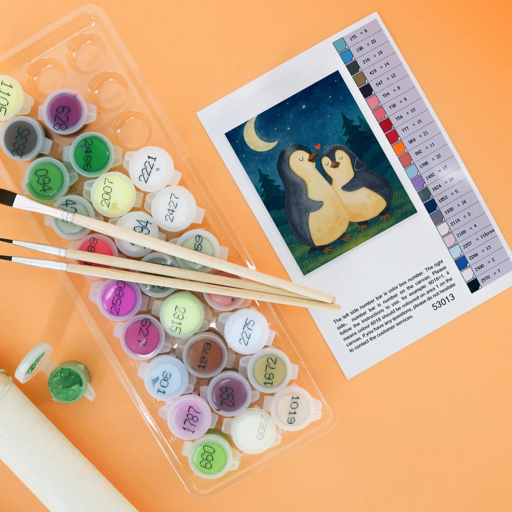 Malen nach Zahlen Pinguine Einschlafen Design Ausmalbild, Malen nach Zahlen, Kunstwerk, Liebe, Partner, Freund, Freundin, Ehemann, Ehefrau, Heiraten, Verlobung, Heiratsantrag, Liebesgeschenk, Jahrestag, Hocheitstag, für Ehemann, Liebesbeweis, Valentinstag, Geschenk für Freundin, Hochzeitstag, Geschenk für Partner, für Männer, Geschenk für Frauen, Mitbringsel