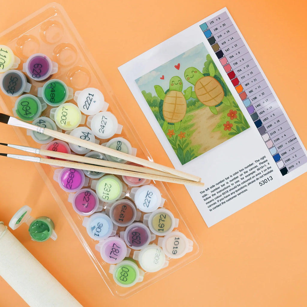 Malowanie według numerów żółwie para Design DIY, Malen nach Zahlen, Bastelidee, Künstler, Malen, Kunstwerk, Kreativität, Ausmalbild, Baseln, Liebe, Partner, Freund, Freundin, Ehemann, Ehefrau, Heiraten, Verlobung, Heiratsantrag, Liebesgeschenk, Jahrestag, Hocheitstag, Valentinstag, Hochzeitstag, für Männer, Mitbringsel, Geschenk für Partner, Geschenk für Freundin, Geschenk für Frauen, für Ehemann, Liebesbeweis