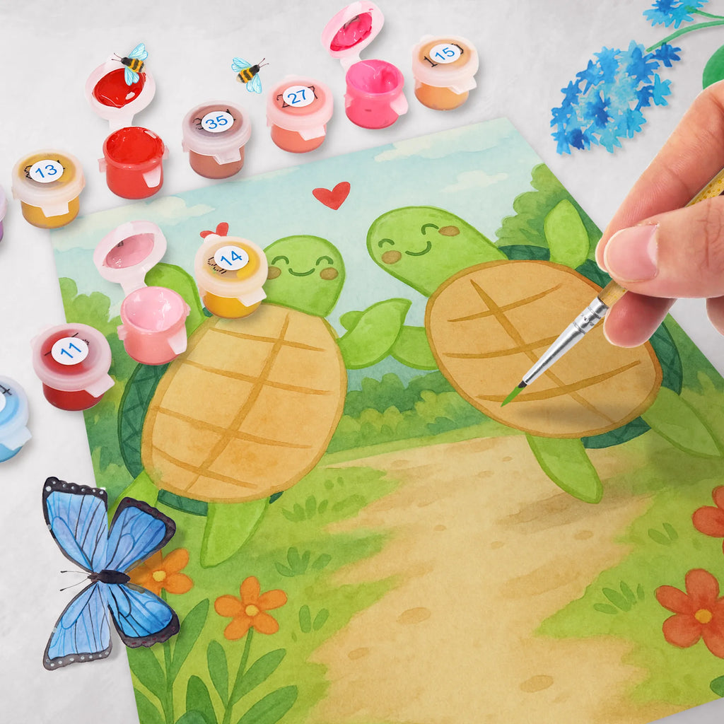 Malowanie według numerów żółwie para Design DIY, Malen nach Zahlen, Bastelidee, Künstler, Malen, Kunstwerk, Kreativität, Ausmalbild, Baseln, Liebe, Partner, Freund, Freundin, Ehemann, Ehefrau, Heiraten, Verlobung, Heiratsantrag, Liebesgeschenk, Jahrestag, Hocheitstag, Valentinstag, Hochzeitstag, für Männer, Mitbringsel, Geschenk für Partner, Geschenk für Freundin, Geschenk für Frauen, für Ehemann, Liebesbeweis