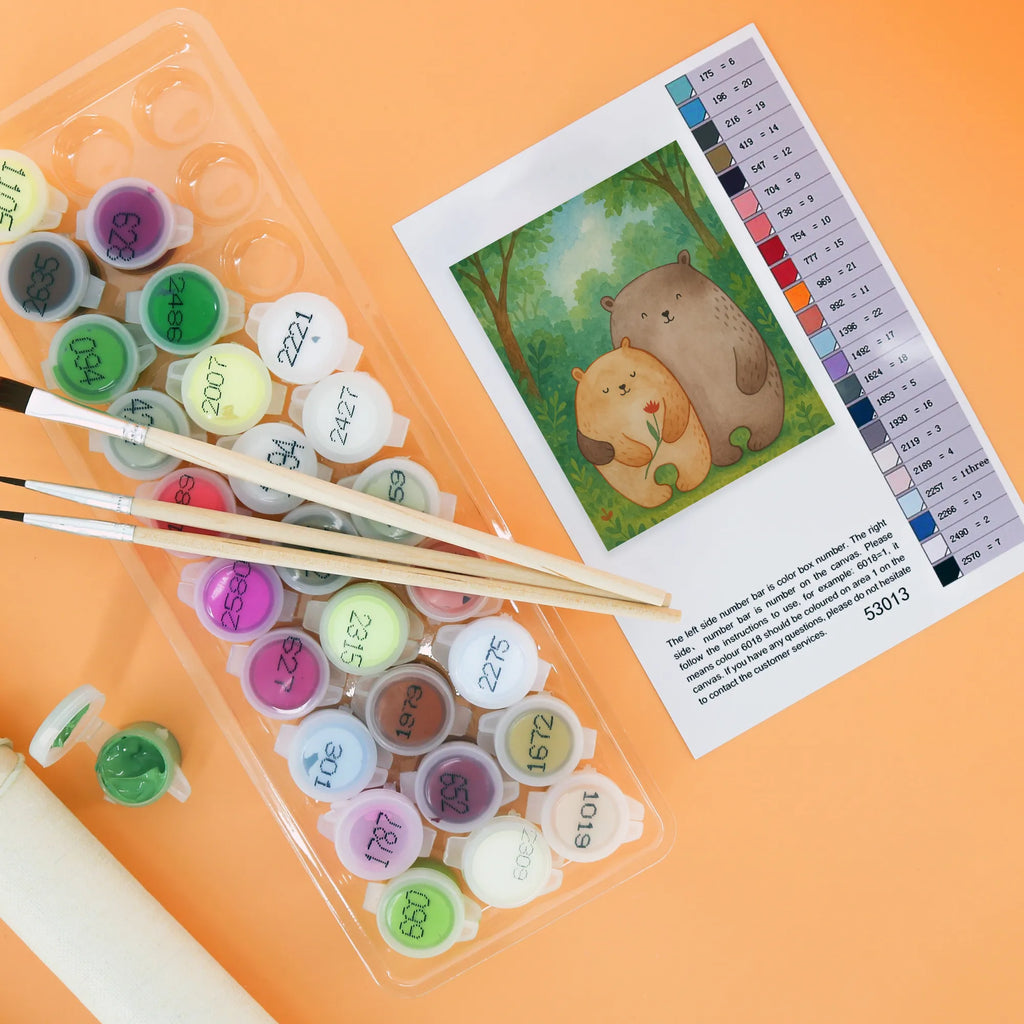 Paint by Numbers Bears in love Design Love, Loving, Two, Together, Marriage, Engagement, Proposal of marriage, Love gift, gift for her, gift for him, anniversary gift, Gift Girlfriend, In love, Proof of love, Bears, Partner, Gift Friend, Anniversary, Engaged, Girlfriend, Wedding anniversary, Boyfriend, Gift Wedding, Married, Bear