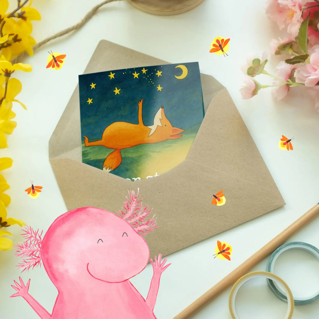 Personalised greetings card Fox Stars Design Grußkarte mit persönlichen Nachrichten, Grußkarte mit Namen, Grußkarte selbst gestalten, Personalisierte Glückwunschkarte, Personalisierte Einladungskarte, Grußkarte selber drucken, Personalisierte Karte, Personalisiertere Klappkarte, Personalisierte Geburtstagskarte, Personalisierte Grußkarte, Grußkarten personalisiert, Personalisierte Hochzeitskarte, Grußkarte als Geldgeschenk, Fuchs, Spruch schön, Spruch positiv, Füchse, Always Look on the Bright Side of Life, tröstende Worte, Romantik