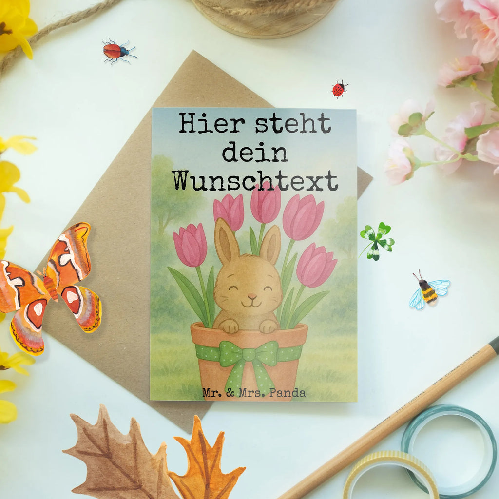 Personalised greetings card Rabbit Tulips Design Personalisierte Glückwunschkarte, Personalisierte Geburtstagskarte, Grußkarte als Geldgeschenk, Grußkarte mit Namen, Grußkarte mit persönlichen Nachrichten, Personalisierte Karte, Grußkarten personalisiert, Grußkarte selbst gestalten, Personalisierte Grußkarte, Personalisierte Einladungskarte, Personalisiertere Klappkarte, Grußkarte selber drucken, Personalisierte Hochzeitskarte, Ostern, Osterhase, Ostergeschenke, Osternest, Osterdeko, Geschenke zu Ostern, Ostern Geschenk, Ostergeschenke Kinder, Ostern Kinder, Alternative zu Blumen, Blumenstrauß, Hase, Tulpen, Ostergeschenk