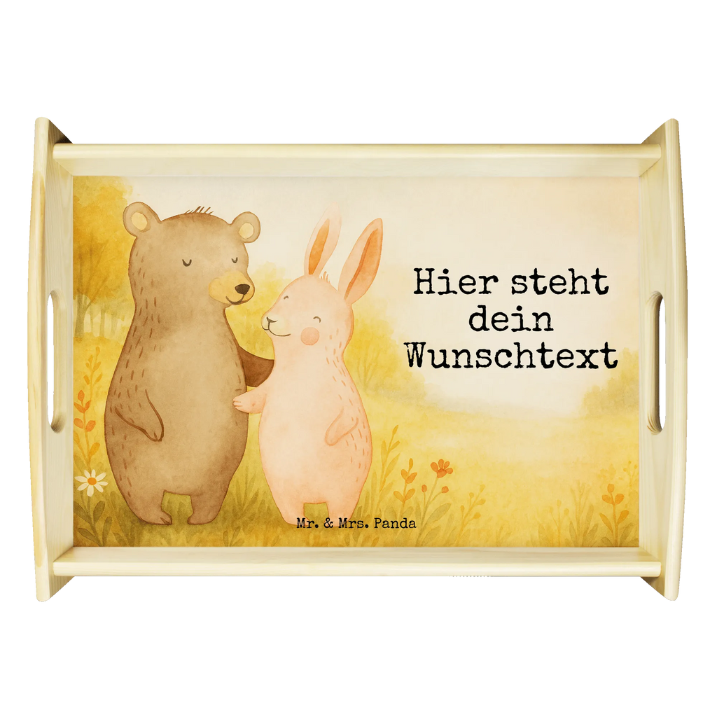 Personalisiertes Serviertablett Bär und Hase Umarmen Design Tablett mit Namen, Personalisiertes Holztablett, Personalisiertes Serviertablett, Personalisiertes Tablett, Serviertablett mit Namen, Personalisiertes Frühstückstablett, Personalisiertes Küchentablett, Personalisiertes Dekotablett, Liebe, Partner, Freund, Freundin, Ehemann, Ehefrau, Heiraten, Verlobung, Heiratsantrag, Liebesgeschenk, Jahrestag, Hocheitstag, bester Freund, Freunde, Bärchen, best friends, Hase, Bär