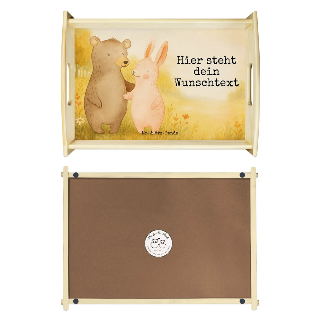 Personalisiertes Serviertablett Bär und Hase Umarmen Design Tablett mit Namen, Personalisiertes Holztablett, Personalisiertes Serviertablett, Personalisiertes Tablett, Serviertablett mit Namen, Personalisiertes Frühstückstablett, Personalisiertes Küchentablett, Personalisiertes Dekotablett, Liebe, Partner, Freund, Freundin, Ehemann, Ehefrau, Heiraten, Verlobung, Heiratsantrag, Liebesgeschenk, Jahrestag, Hocheitstag, bester Freund, Freunde, Bärchen, best friends, Hase, Bär