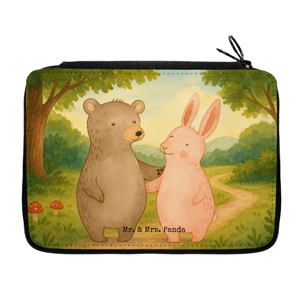 Leather folder bear and rabbit Embrace Design Schüler, Schülerin, Grundschule, Schule, Stifte Etui, Federmappe Einschulung, Kind, Federmäppchen bedruckt, Einschulung, Motiv, Kinder Federmappe, Federmäppchen, Stiftetasche, Geschenk, Büro Stifte Etui, Stifterolle, Federmappe, Bestückte Federmappe, Liebe, Partner, Freund, Freundin, Ehemann, Ehefrau, Heiraten, Verlobung, Heiratsantrag, Liebesgeschenk, Jahrestag, Hocheitstag, bester Freund, Bärchen, Bär, Hase, Freunde, best friends