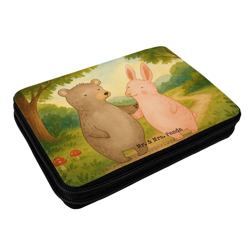 Leather folder bear and rabbit Embrace Design Schüler, Schülerin, Grundschule, Schule, Stifte Etui, Federmappe Einschulung, Kind, Federmäppchen bedruckt, Einschulung, Motiv, Kinder Federmappe, Federmäppchen, Stiftetasche, Geschenk, Büro Stifte Etui, Stifterolle, Federmappe, Bestückte Federmappe, Liebe, Partner, Freund, Freundin, Ehemann, Ehefrau, Heiraten, Verlobung, Heiratsantrag, Liebesgeschenk, Jahrestag, Hocheitstag, bester Freund, Bärchen, Bär, Hase, Freunde, best friends