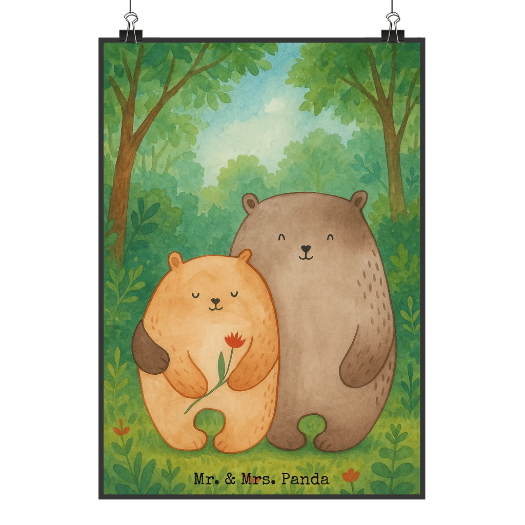 Poster Bears in love Design Designposter, Bild, Küchenposter, Handgemaltes Poster, Wanddeko, Wanddekoration, Raumdekoration, Mr. & Mrs. Panda Poster, Wanddeko Bild, Poster, Wandposter, Posterdruck, Kinderposter, Kunstdruck, Liebe, Partner, Freund, Freundin, Ehemann, Ehefrau, Heiraten, Verlobung, Heiratsantrag, Liebesgeschenk, Jahrestag, Hocheitstag, Verheiratet, Hochzeitstag, Geschenk Freund, Bären, Bär, Geschenk Hochzeit, Verliebt, Liebesbeweis, Verlobt, Geschenk Freundin, Bärchen