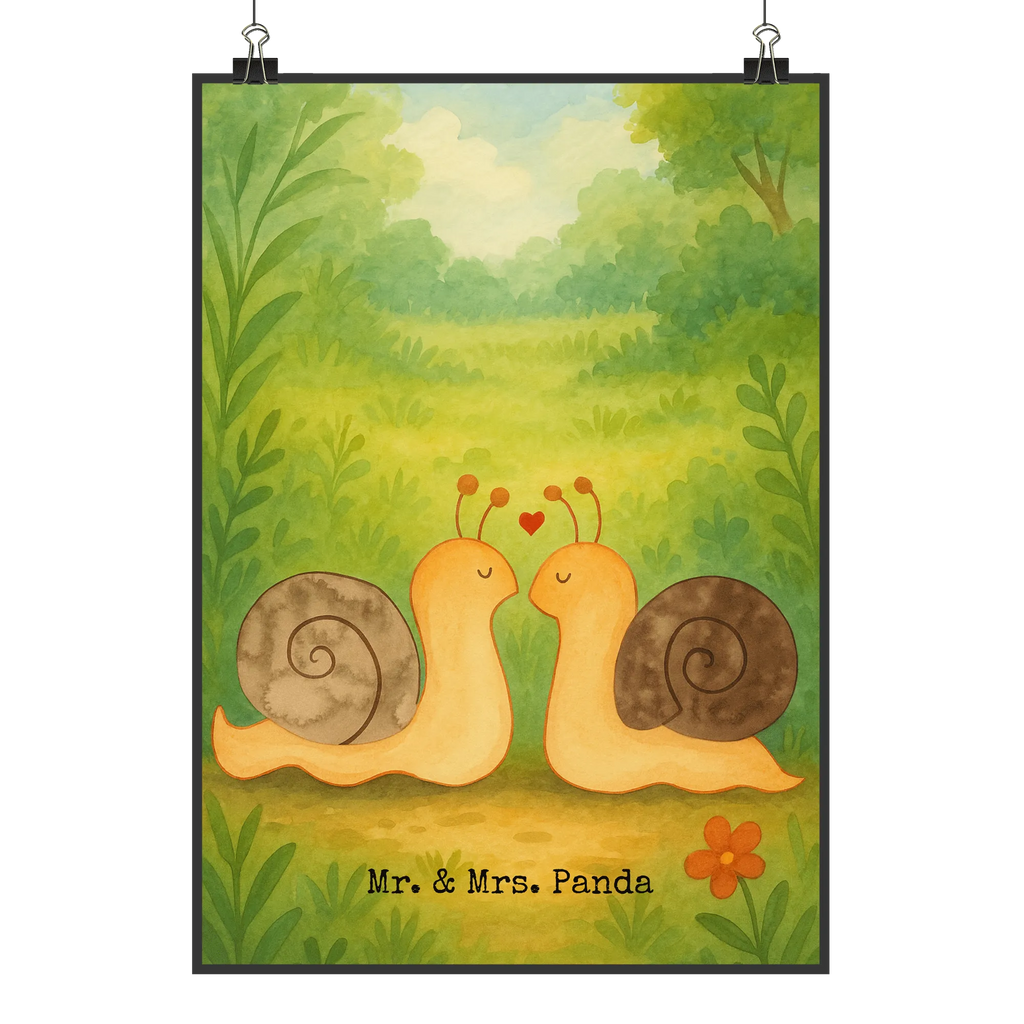 Poster Snails in love Design Raumdekoration, Kunstdruck, Mr. & Mrs. Panda Poster, Poster, Wanddeko, Handgemaltes Poster, Wandposter, Küchenposter, Posterdruck, Designposter, Wanddeko Bild, Kinderposter, Bild, Wanddekoration, Liebe, Partner, Freund, Freundin, Ehemann, Ehefrau, Heiraten, Verlobung, Heiratsantrag, Liebesgeschenk, Jahrestag, Hocheitstag