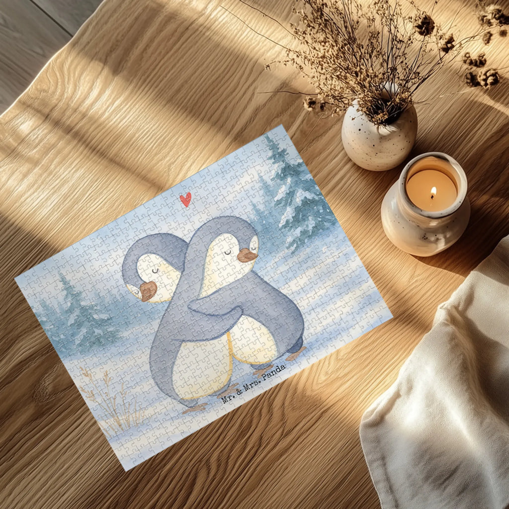 Puzzle Pingwiny Przytulanie Design Puzzle, Liebe, Partner, Freund, Freundin, Ehemann, Ehefrau, Heiraten, Verlobung, Heiratsantrag, Liebesgeschenk, Jahrestag, Hocheitstag, Valentinstag, Geschenk für Frauen, Hochzeitstag, Mitbringsel, Geschenk für Freundin, Geschenk für Partner, Liebesbeweis, für Männer, für Ehemann