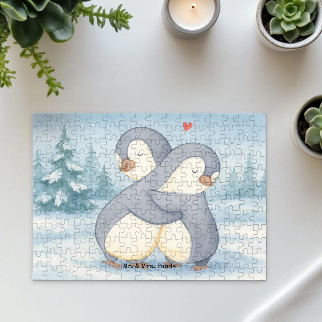 Puzzle penguins Cuddle Design Puzzle, Ehemann, Freundin, Freund, Partner, Liebe, Liebesgeschenk, Verlobung, Heiraten, Heiratsantrag, Hocheitstag, Ehefrau, Jahrestag, Liebesbeweis, Hochzeitstag, Geschenk für Frauen, für Ehemann, Geschenk für Freundin, Valentinstag, Geschenk für Partner, Mitbringsel, für Männer
